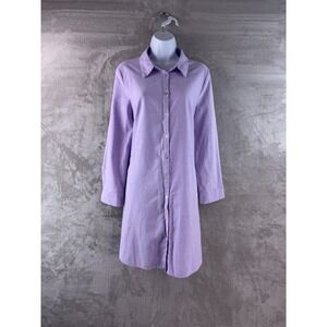 Pomander Place Shirt Dress Womens Size XL Purple Tuckernuck Rayon Button Down